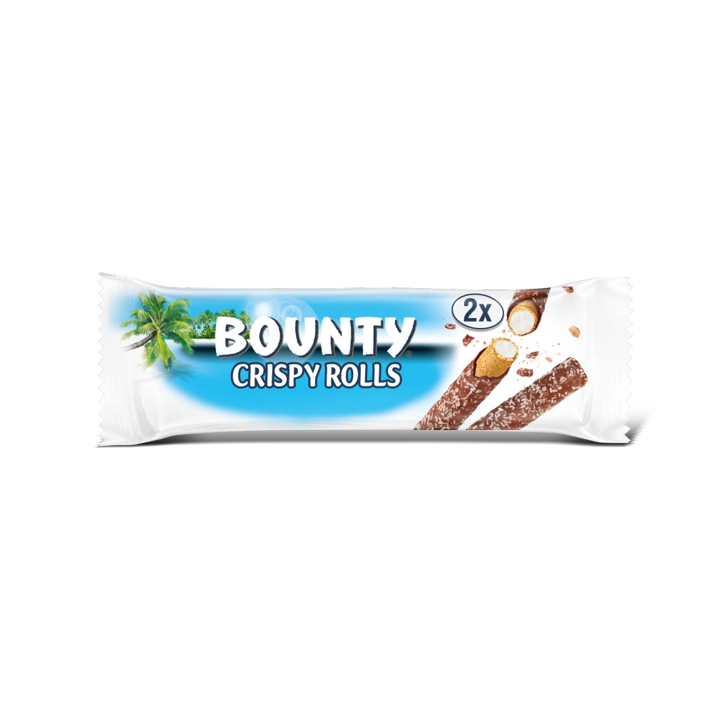 Box of 24 Bounty Milk Chocolate & Coconut Crispy Rolls 23.4g
