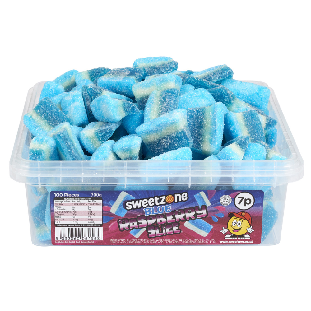 Sweetzone Blue Raspberry Slices Tub 700g