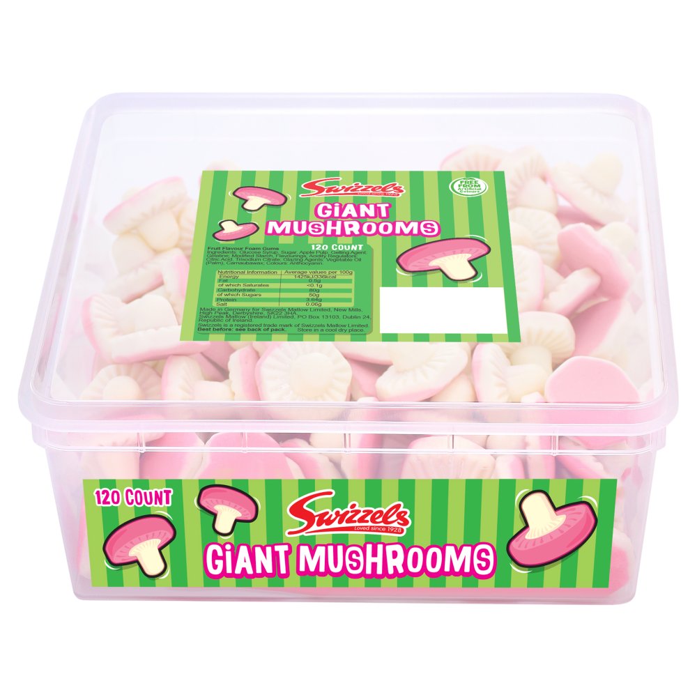 Swizzels Giant Mushrooms 120ct Sweet Tub