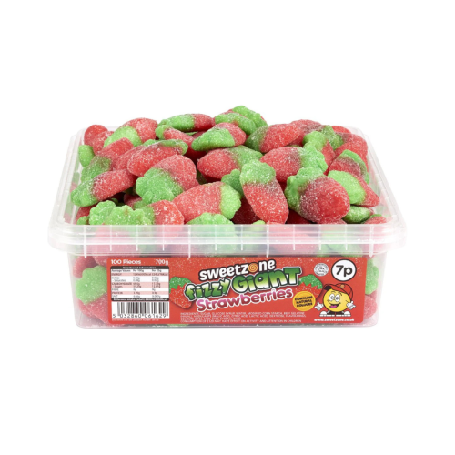Sweetzone Fizzy Giant Strawberry Tub 700g