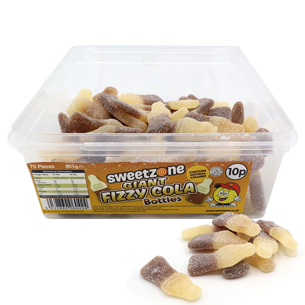 Sweetzone Giant Fizzy Cola Bottles 805g