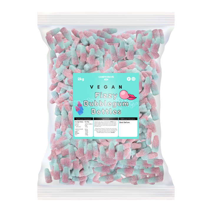 Candycrave Vegan Fizzy Bubblegum Bottles 2kg