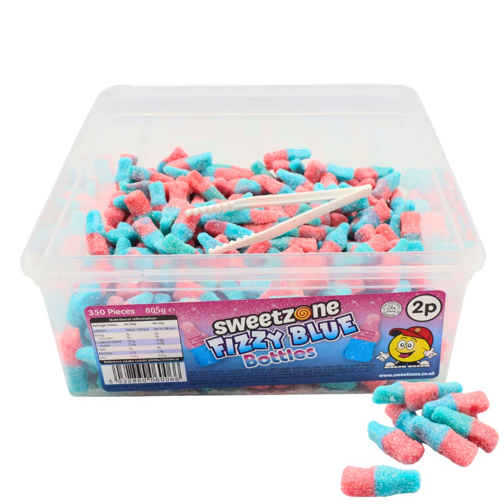 Sweetzone Fizzy Blue Bottles 805g