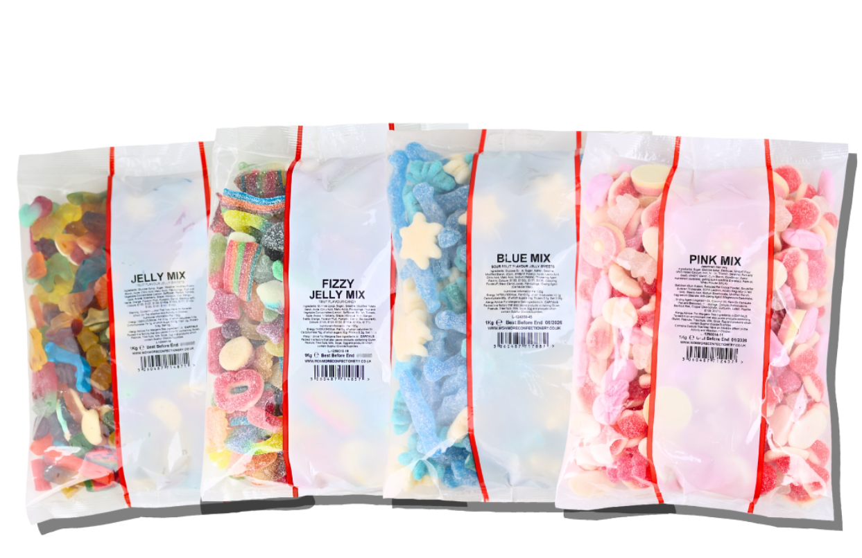 4Kg Fizzy, Jelly, Blue and Pink Sweet Assortment