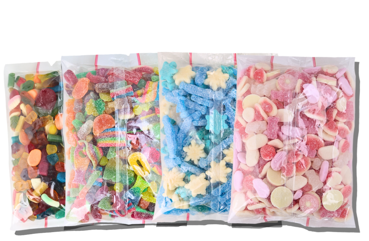 4Kg Fizzy, Jelly, Blue and Pink Sweet Assortment