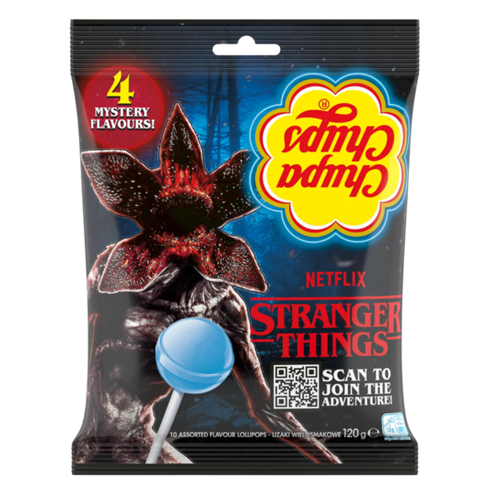 Chupa Chups Stranger Things 4 Flavours Lollipops Bag 120g - PRE-ORDER