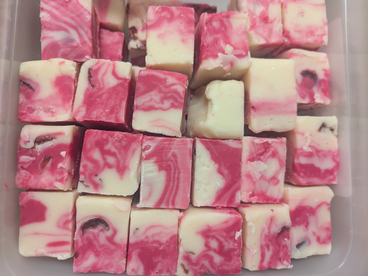 White Chocolate & Cranberry Fudge