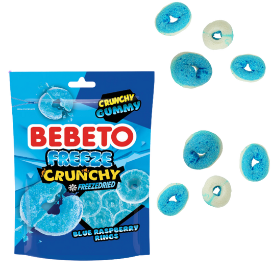 Bebeto Freeze Dried Blue Raspberry Rings 35g