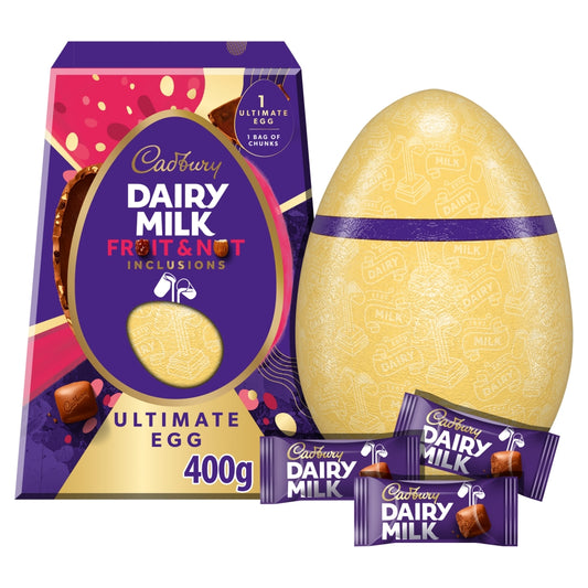Cadbury Dairy Milk Fruit & Nut Inclusions Ultimate Chocolate Easter Egg 400g