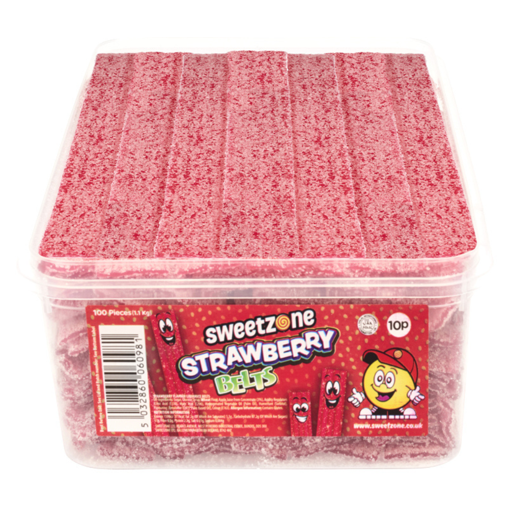 Sweetzone Strawberry Belts Tub 1.1kg