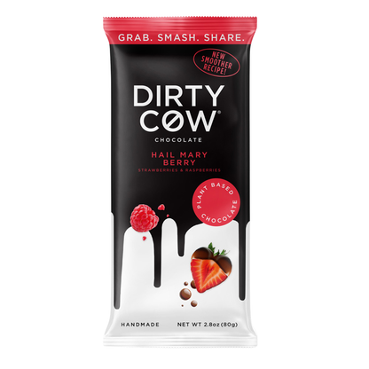 Dirty Cow Hail Mary Berry Plant Based Chocolate Bar 80g