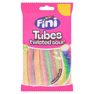 Fini Twisted Sour Tubes - Rainbow Shock