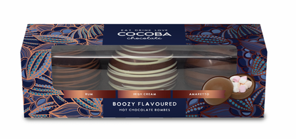 Cocoba Boozy Flavoured Hot Chocolate Bombes - Pack of 3