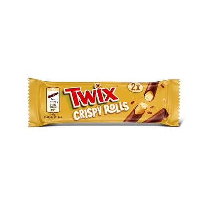 Box of 24 Twix Chocolate & Caramel Crispy Rolls 22.5g