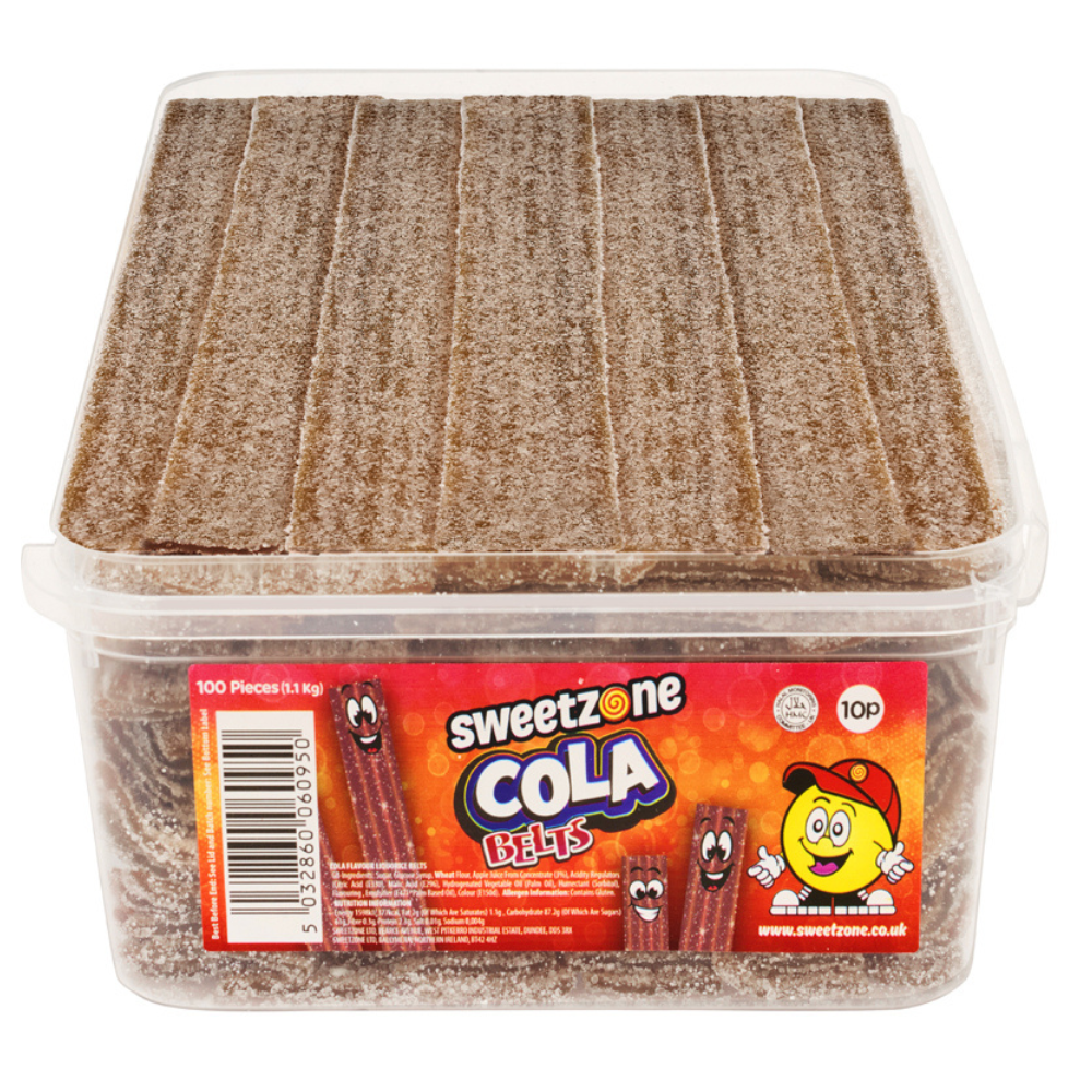 Sweetzone Cola Belts Tub 1.1kg