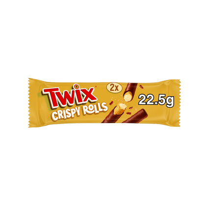 Box of 24 Twix Chocolate & Caramel Crispy Rolls 22.5g