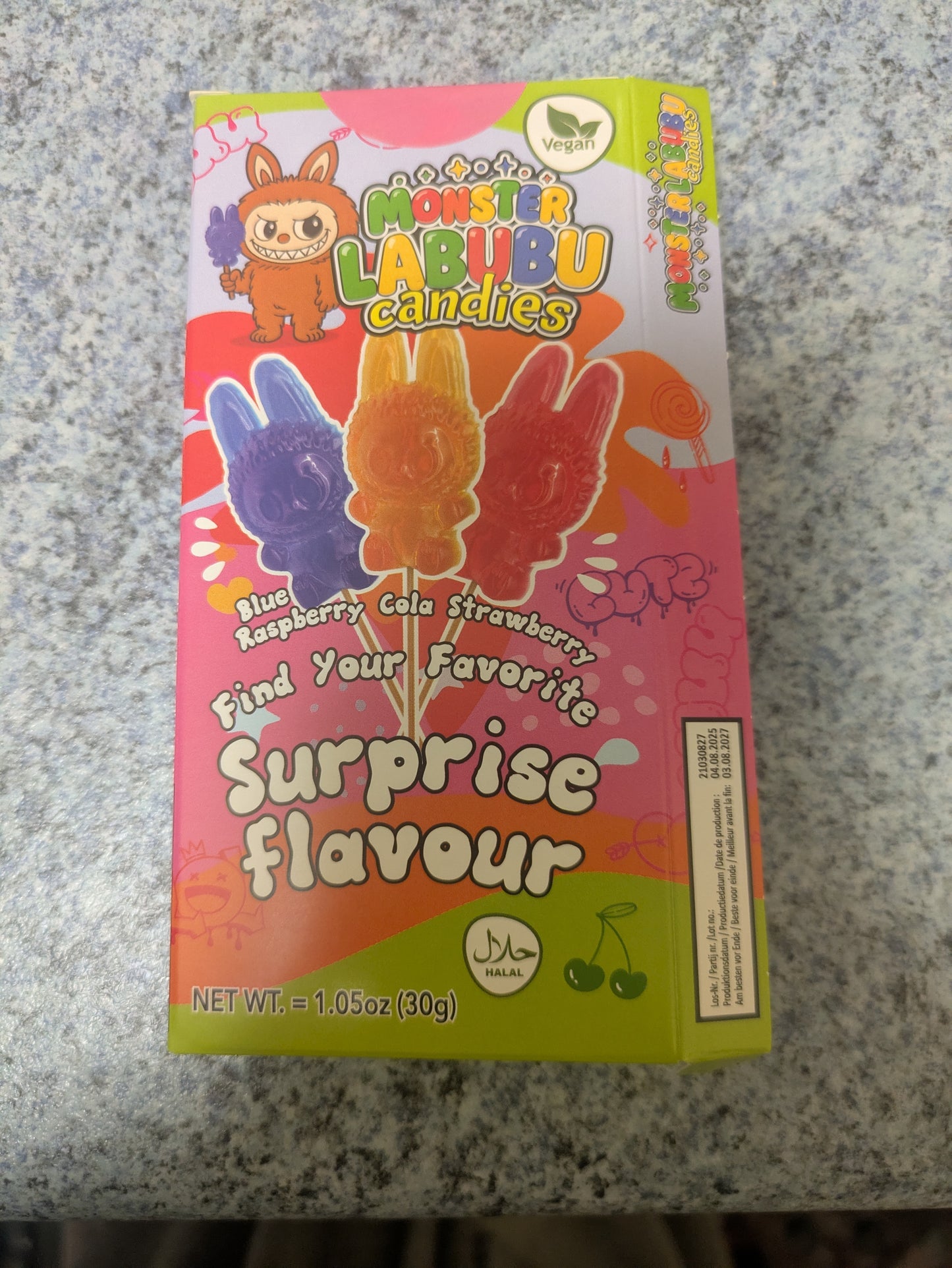 Monster Labubu Surprise Flavour Lollipop 30g