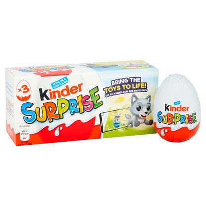 Kinder Surprise Milk Chocolate Eggs With Toy Multipack 63g