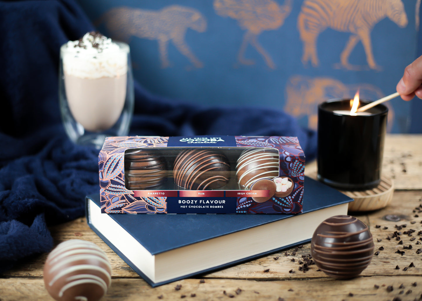 Cocoba Boozy Flavoured Hot Chocolate Bombes - Pack of 3